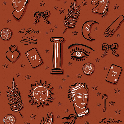 Jordi Labanda - Le Reve wallpaper in Terracota by Coordonne