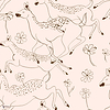 Jumping Bambis wallpaper in Peach by Coordonne