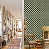Llengues wallpaper in Green by Coordonne — interior