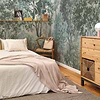 Minerva Textile wallpaper in Swan by Coordonne — interior