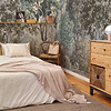 Minerva Textile wallpaper in Vanilla by Coordonne — interior