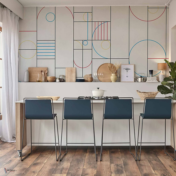 Modular Textile wallpaper in CMYK by Coordonne
