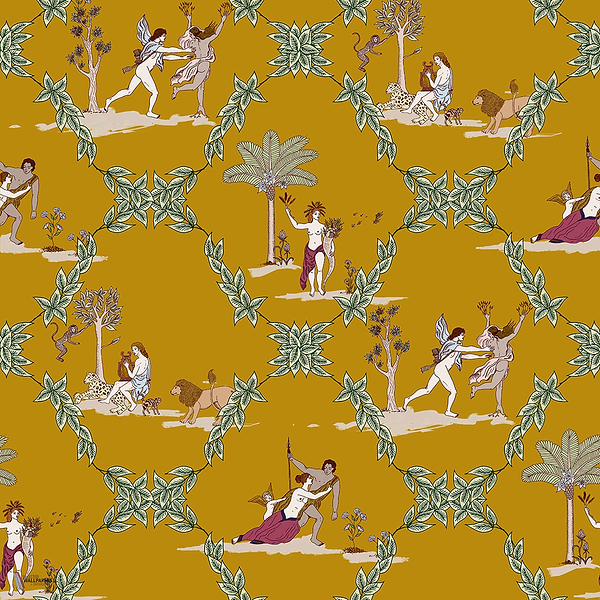Neo-Bucolic wallpaper in Mustard by Coordonne