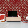 Neo-Bucolic wallpaper in Red by Coordonne — interior
