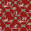 Neo-Bucolic wallpaper in Red by Coordonne
