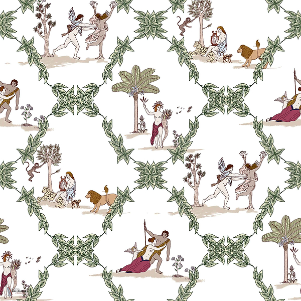 Neo-Bucolic wallpaper in White by Coordonne