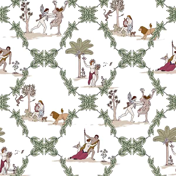 Neo-Bucolic wallpaper in White by Coordonne
