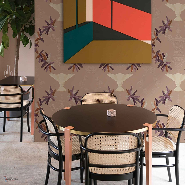 Neo-Rococo wallpaper in Nude by Coordonne — interior