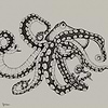 Octopus X-Ray wallpaper in Ink by Coordonne