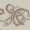 Octopus X-Ray wallpaper in Papirus by Coordonne