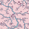 Paravent des amandiers - Amaro Sanchez de Moya wallpaper in Pink by Coordonne