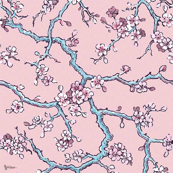 Paravent des amandiers - Amaro Sanchez de Moya wallpaper in Pink by Coordonne