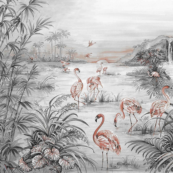 Roseus wallpaper in Chia seed by Coordonne