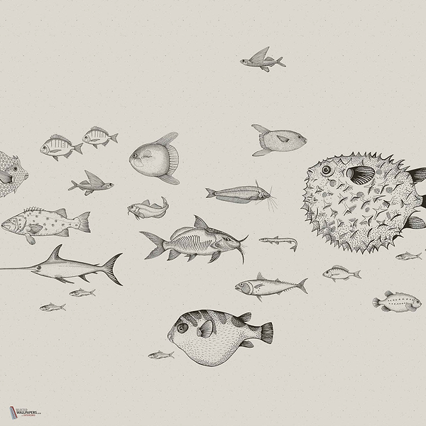 Sea Current wallpaper in Ink by Coordonne