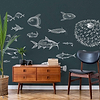 Sea Current wallpaper in Navy by Coordonne — interior