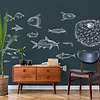 Sea Current wallpaper in Navy by Coordonne — interior