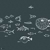 Sea Current wallpaper in Navy by Coordonne
