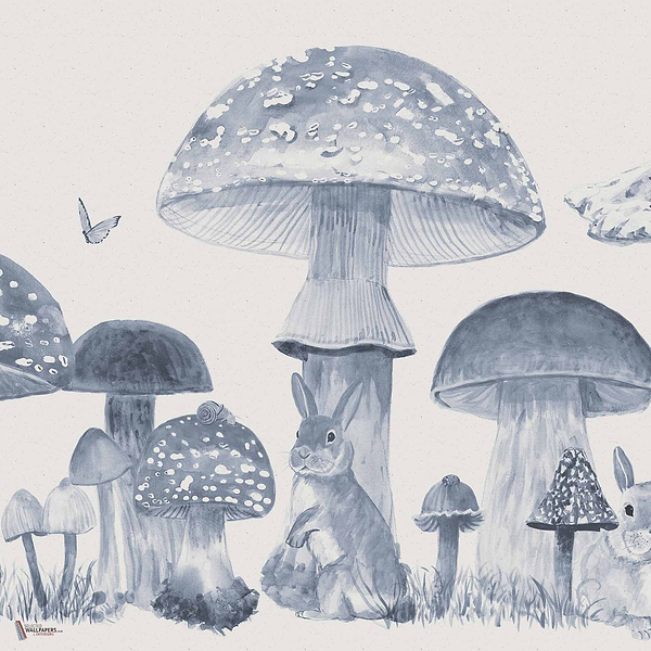 Sweet Forest wallpaper in Azure by Coordonne