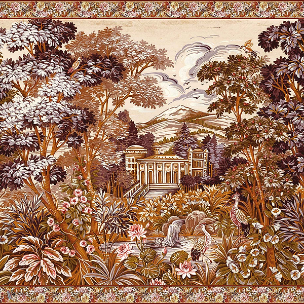 Tapestry wallpaper in Toffee by Coordonne