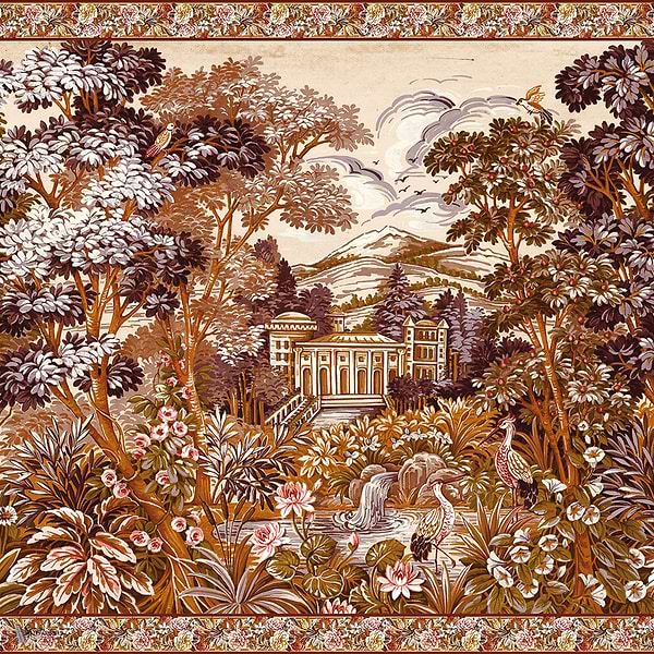Tapestry wallpaper in Toffee by Coordonne