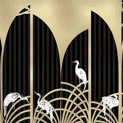 Tassel Metallics wallpaper in Gold by Coordonne