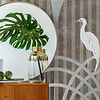 Tassel Metallics wallpaper in Silver by Coordonne — interior