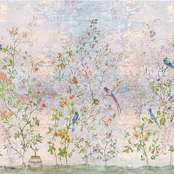 Tea Garden Tapete in Gold von Coordonne