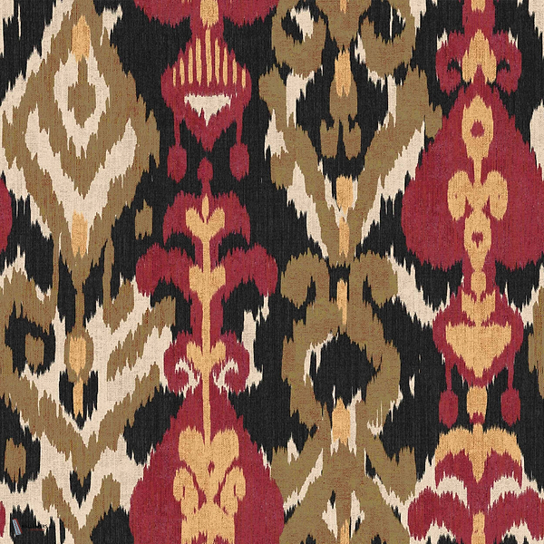 Uzbek wallpaper in Black by Coordonne