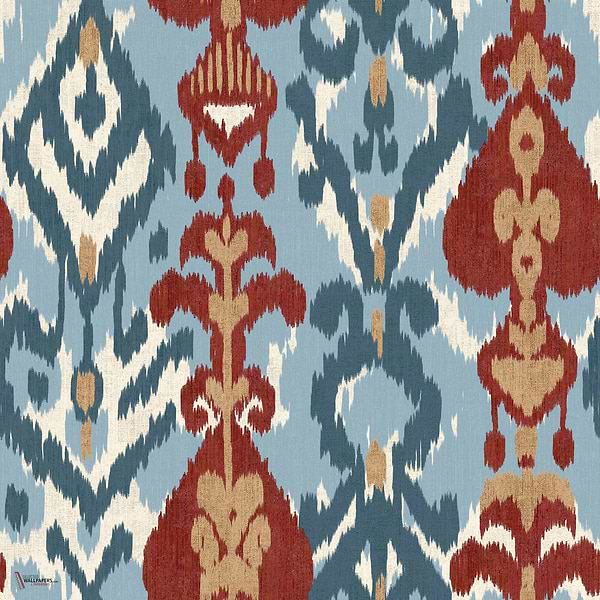 Uzbek wallpaper in Blue by Coordonne