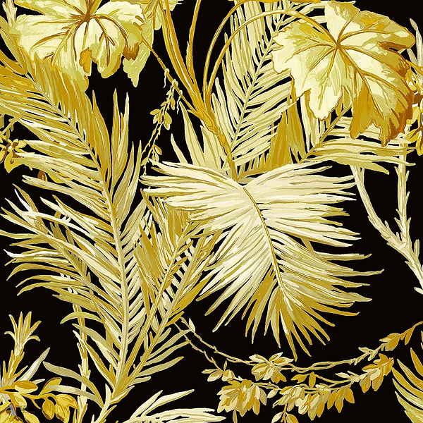 Vegetable wallpaper in Black by Coordonne