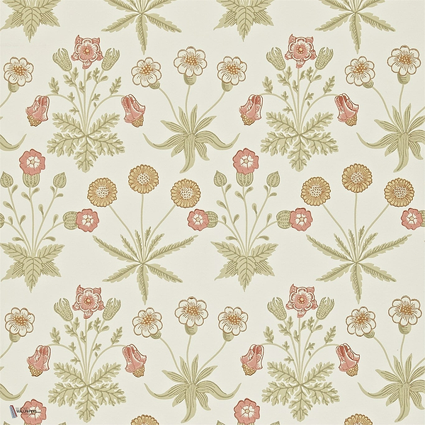 Daisy Tapete in Coral/Manilla van Morris & Co