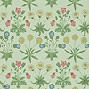 Daisy Tapete in Green/Rose van Morris & Co