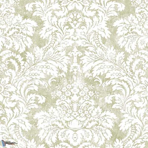 Damask Tapete in Vanilla Custard van Texam