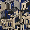 Altronde wallpaper in Blu Notte by Dedar