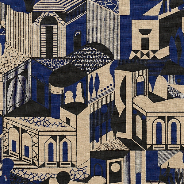 Altronde wallpaper in Blu Notte by Dedar