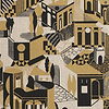 Altronde wallpaper in Ebano by Dedar