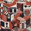 Altronde wallpaper in Terracotta by Dedar
