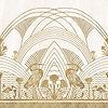 Éléphantine wallpaper in Blanc/Doré by Casamance