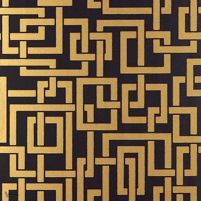 Enigma wallpaper in Black Gold van Farrow & Ball