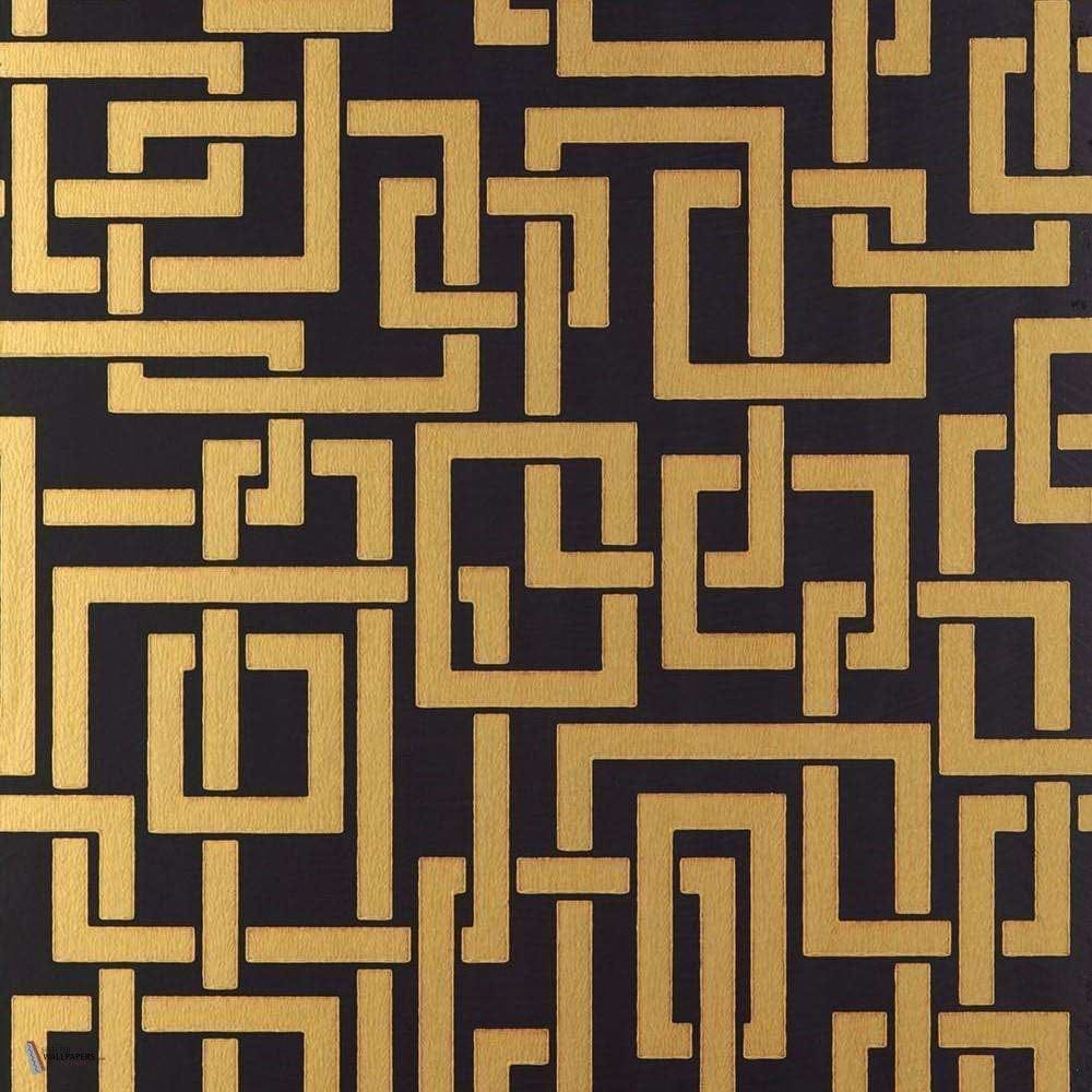 Enigma wallpaper in Black Gold van Farrow & Ball