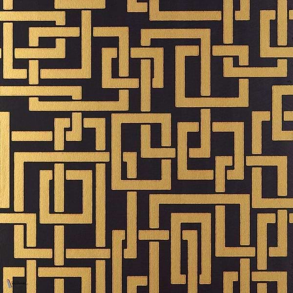 Enigma wallpaper in Black Gold van Farrow & Ball