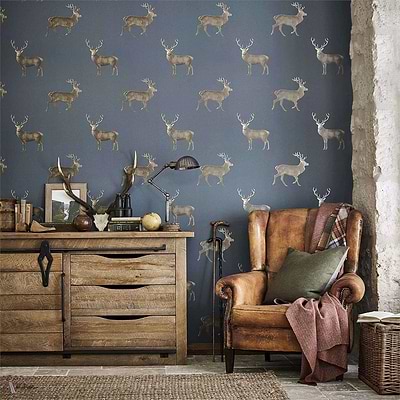 Evesham Deer wallpaper van Sanderson