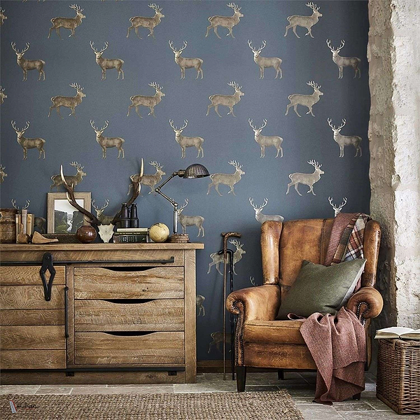 Evesham Deer wallpaper van Sanderson