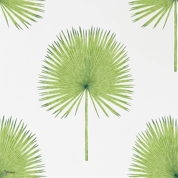 Fan Palm Tapete in Green van Sanderson