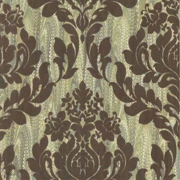 Faversham wallpaper in Moss Green van 1838 wallcoverings