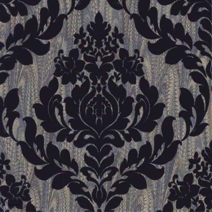 Faversham wallpaper in Navy van 1838 wallcoverings