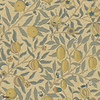 Fruit wallpaper in Blue/Gold/Brown van Morris & Co