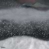 Fuji (nero) Tapete in Thunder van Texam