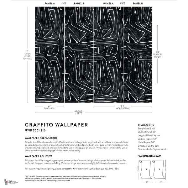 Graffito wallpaper van Kelly Wearstler