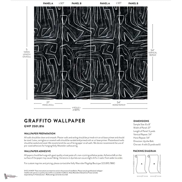 Graffito wallpaper van Kelly Wearstler